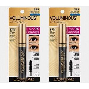 L’Oréal Paris Voluminous Original Waterproof Mascara 395 Carbon Black – 2 Pack